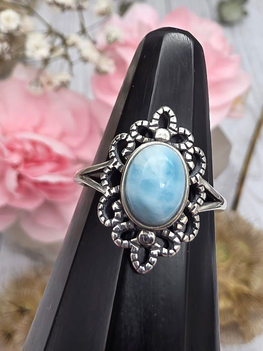 Ornate Larimar Ring