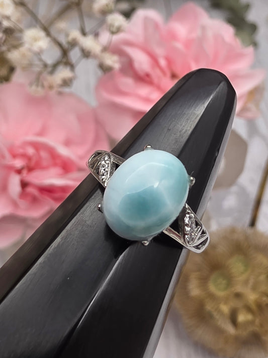 Grade AAA Larimar Ring