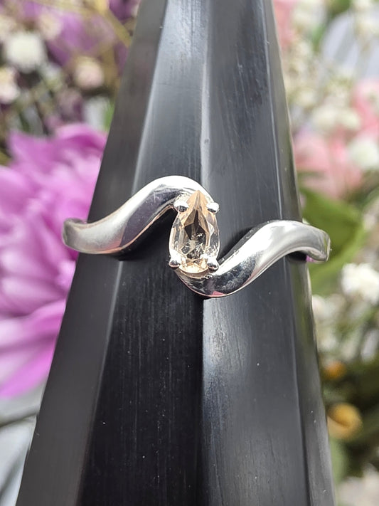Teardrop Morganite Ring