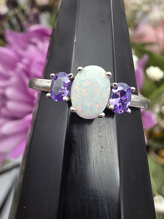 Amethyst Opal Ring
