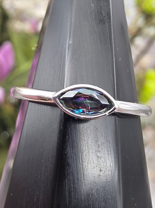 Rainbow Mystic Topaz Ring