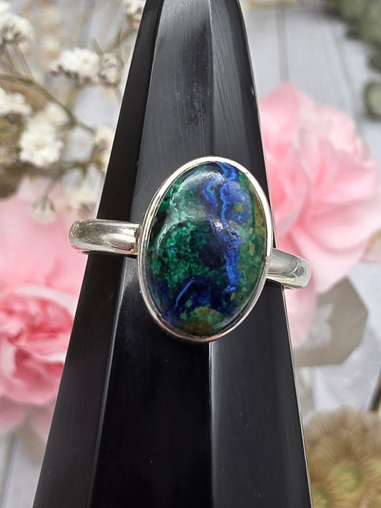 Oval Azurite Ring