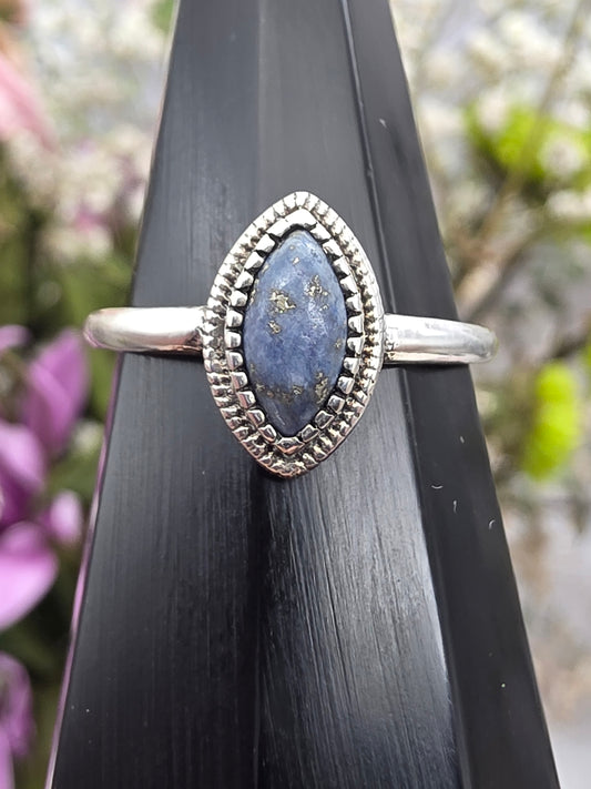 Lapis Lazuli Marquis Ring