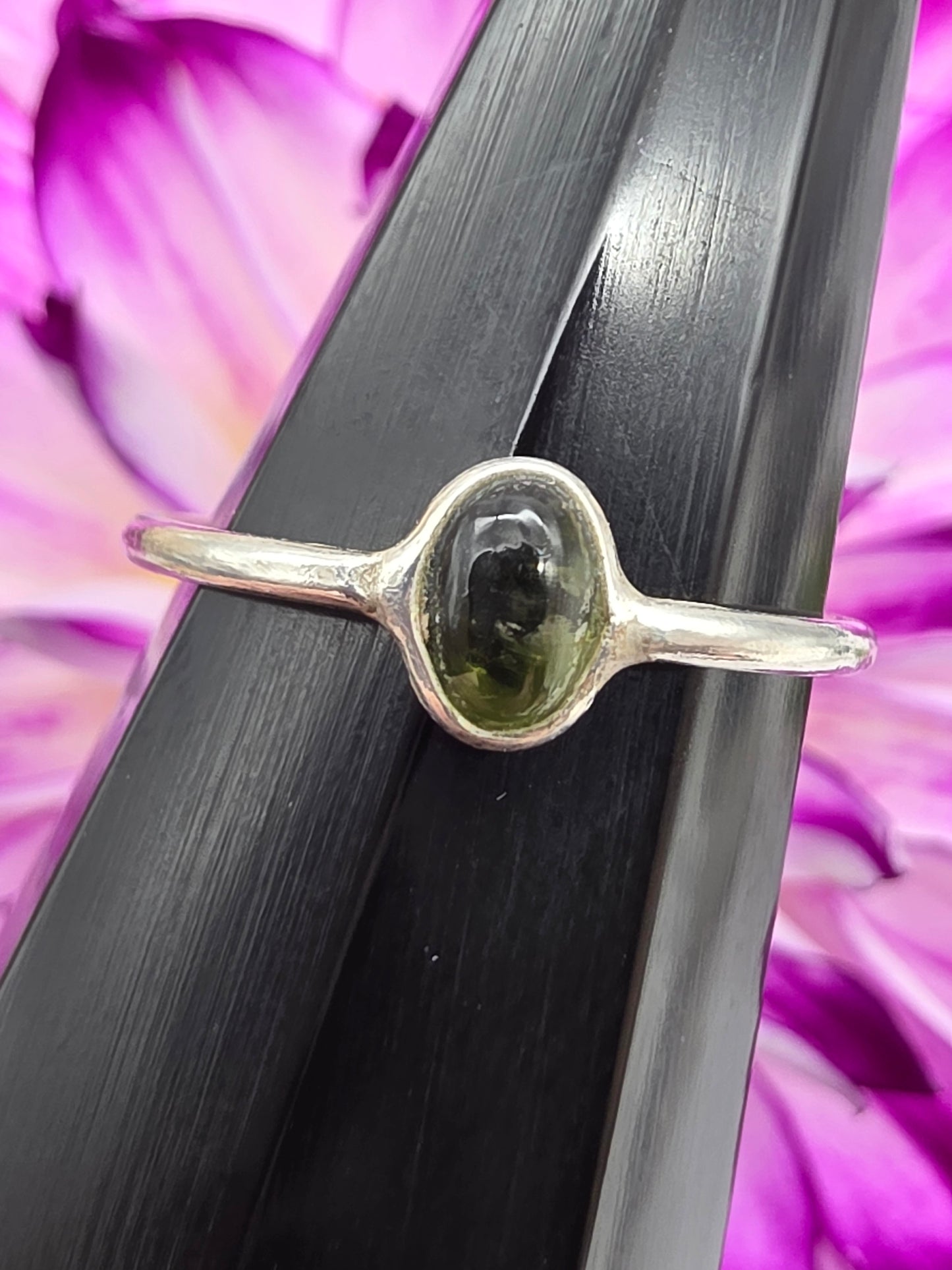 Buff Top Peridot Ring