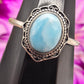 Adjustable Larimar Ring