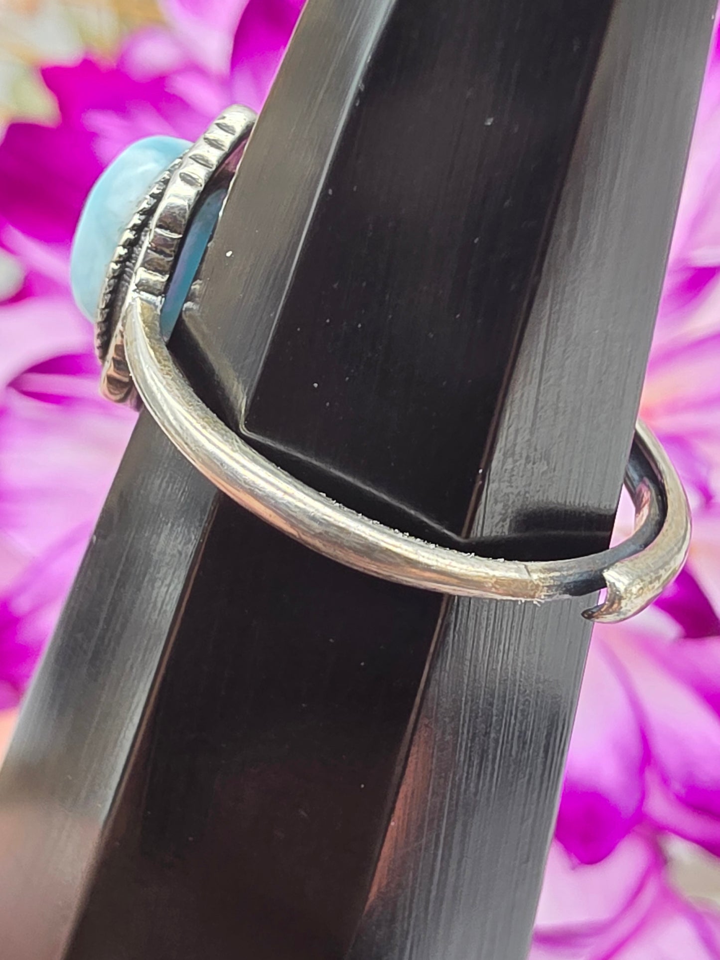Adjustable Larimar Ring