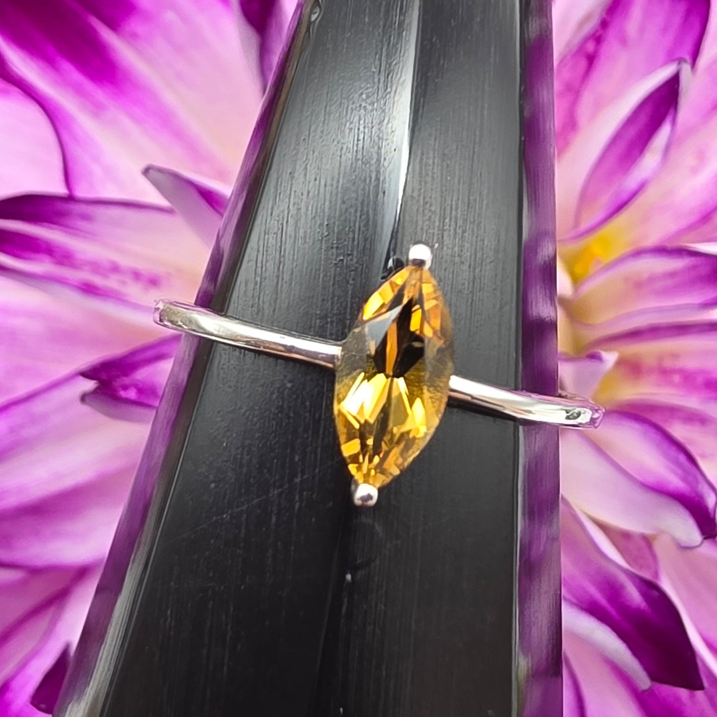 Marquise Citrine Ring