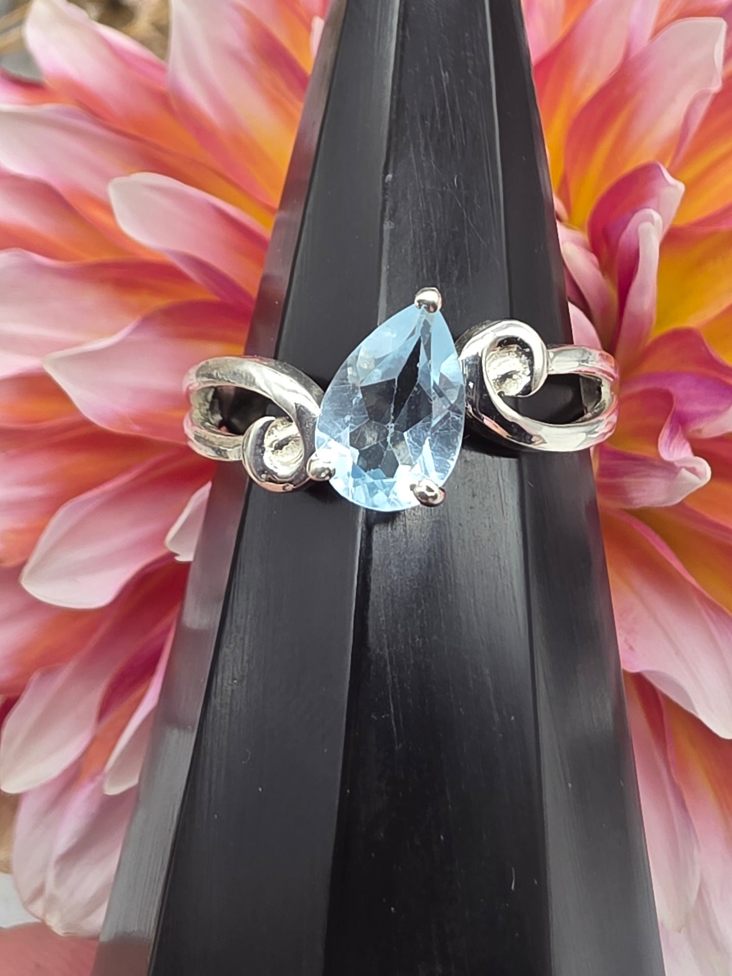 Blue Topaz Sterling Silver Ring