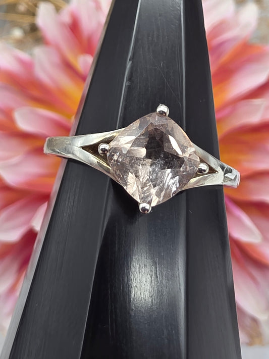 Faceted Morganite Ring