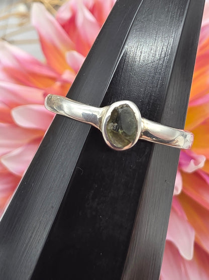 Raw Moldavite Ring
