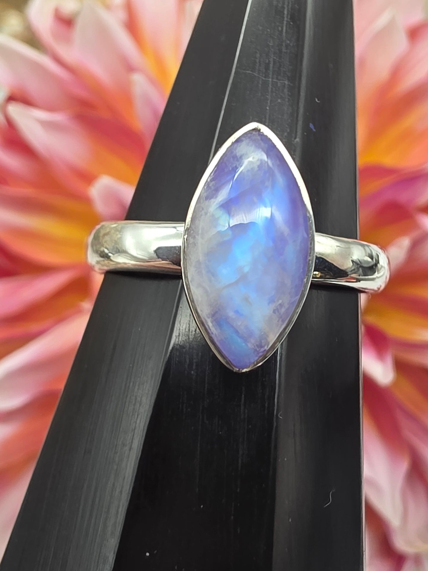 Purple Moonstone Marquis Ring