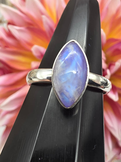 Purple Moonstone Marquis Ring