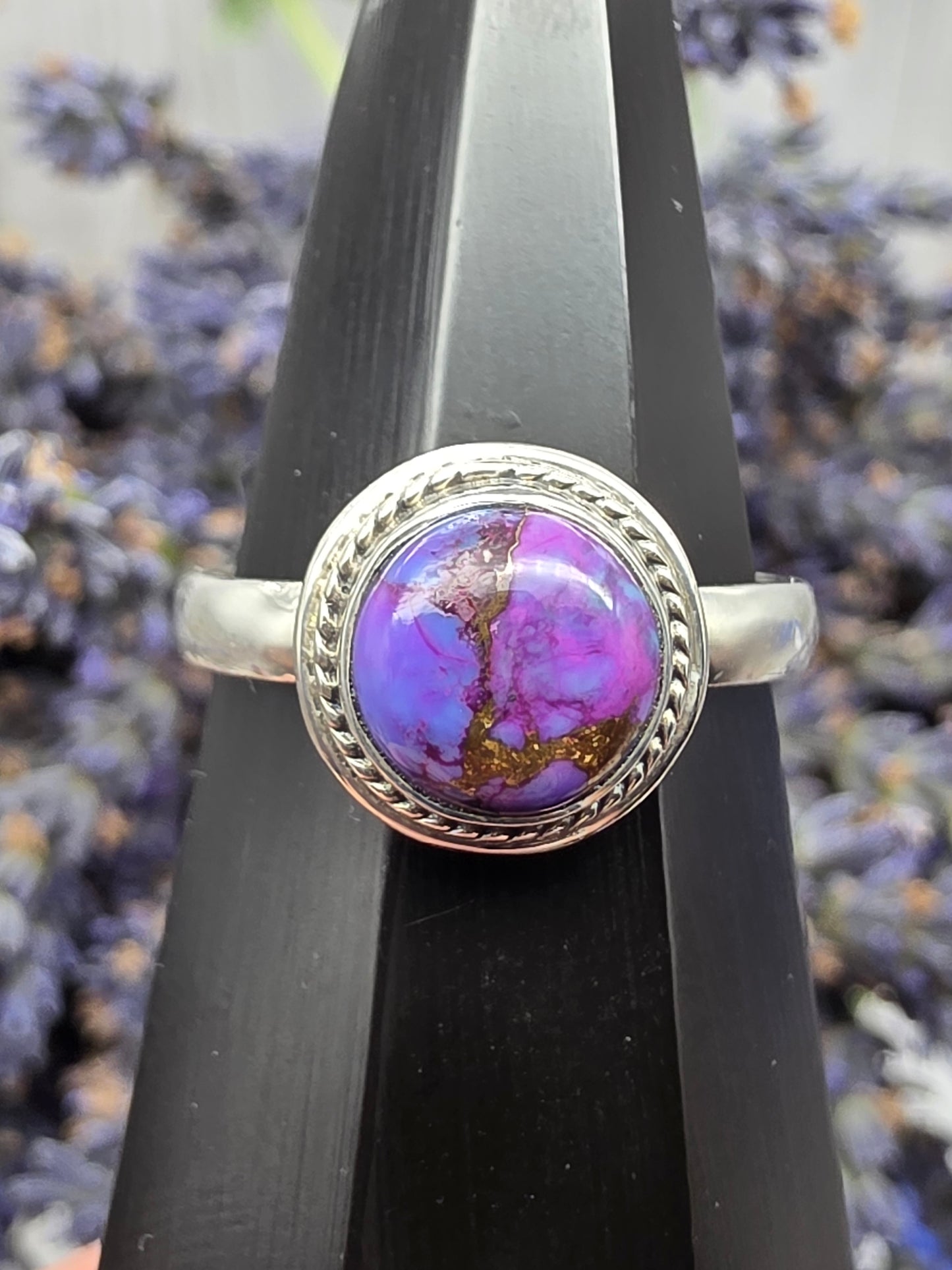 Purple Copper Turquoise Ring