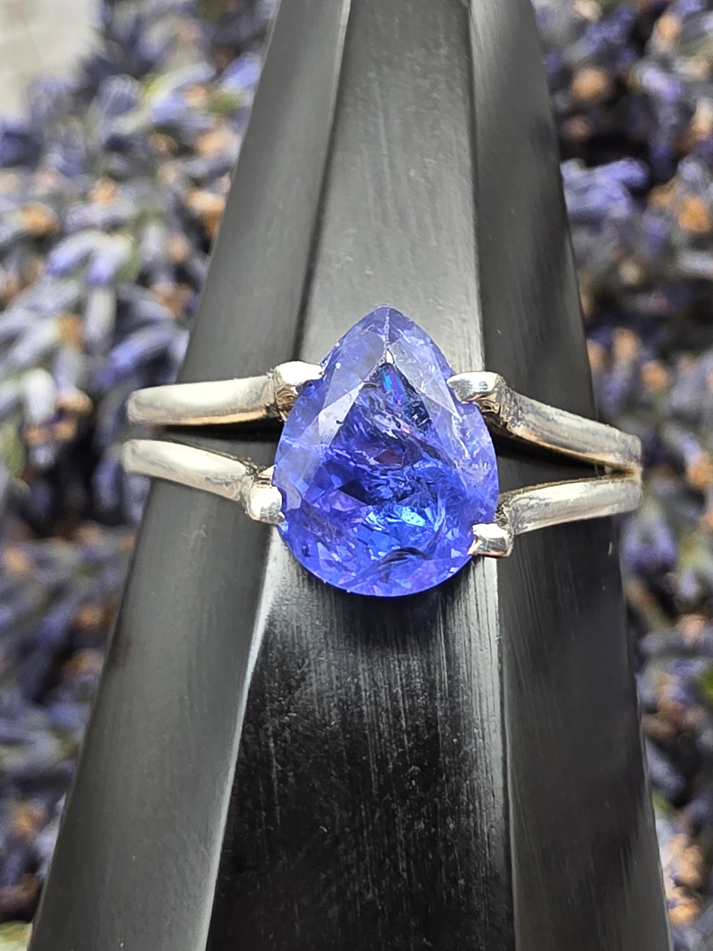 Tanzanite Teardrop Ring