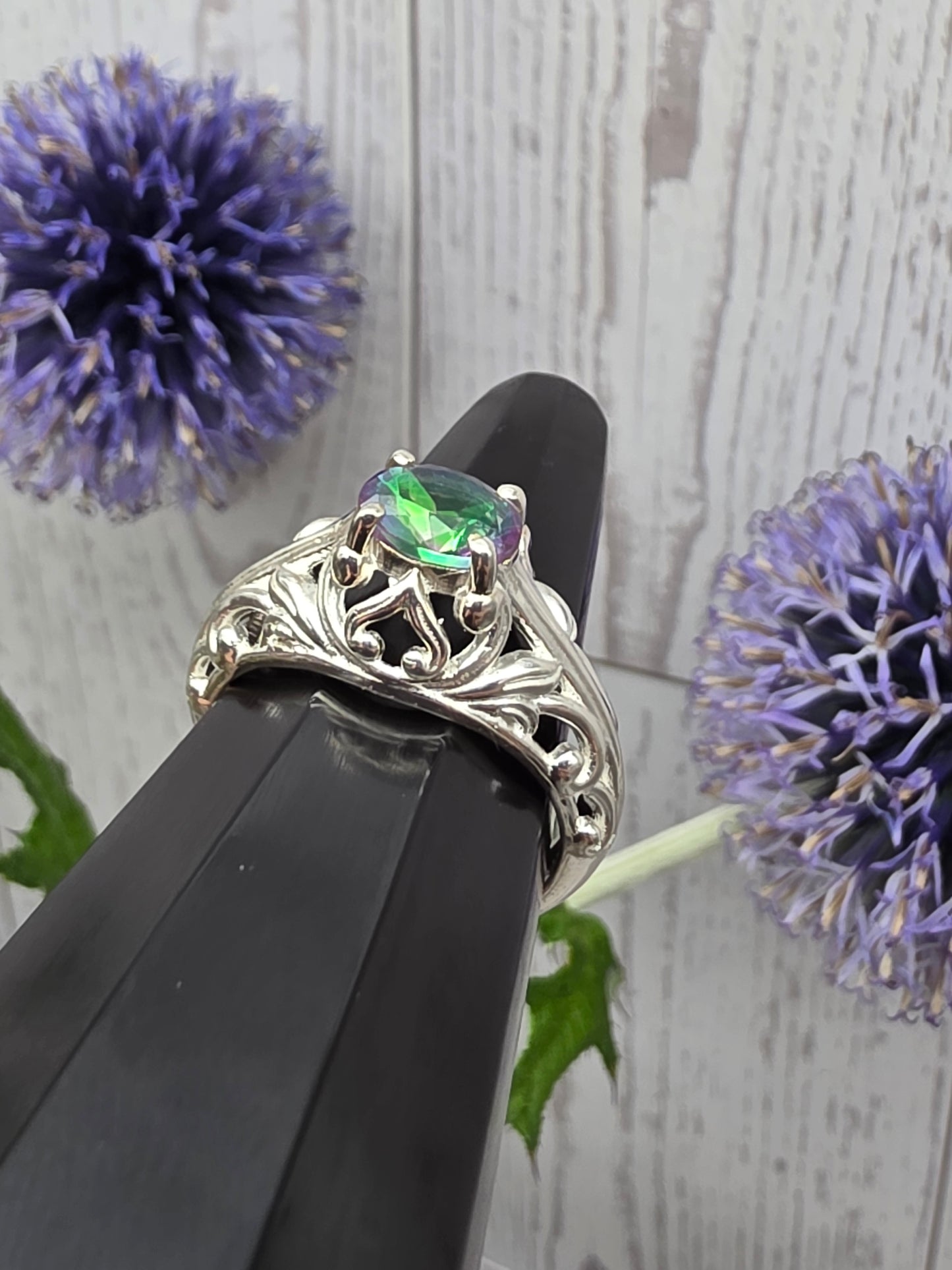 Ornate Mystic Topaz Ring