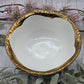 Elegant ceramic bowl with gold rim