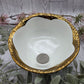 Ceramic Bowl with Gold Edging