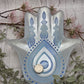 Turkish Glass Hamsa Plate
