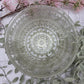 Intricate Turkish glass bowl with clear patterns