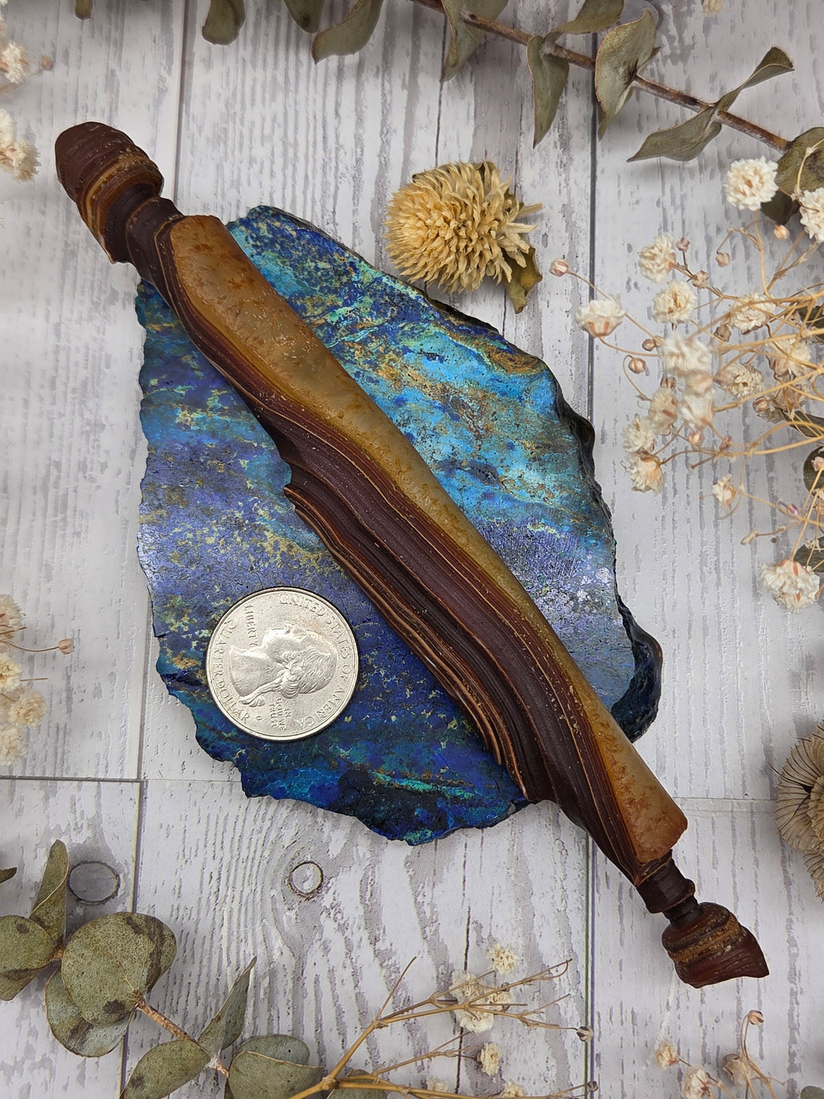 Natural Gobi Desert Agate Wand