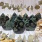 Kambaba Jasper mini flames with green and black swirls