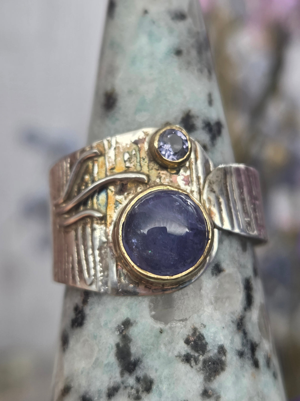 Modern Adjustable Tanzanite Ring