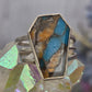 Spiny Oyster Turquoise Coffin Ring