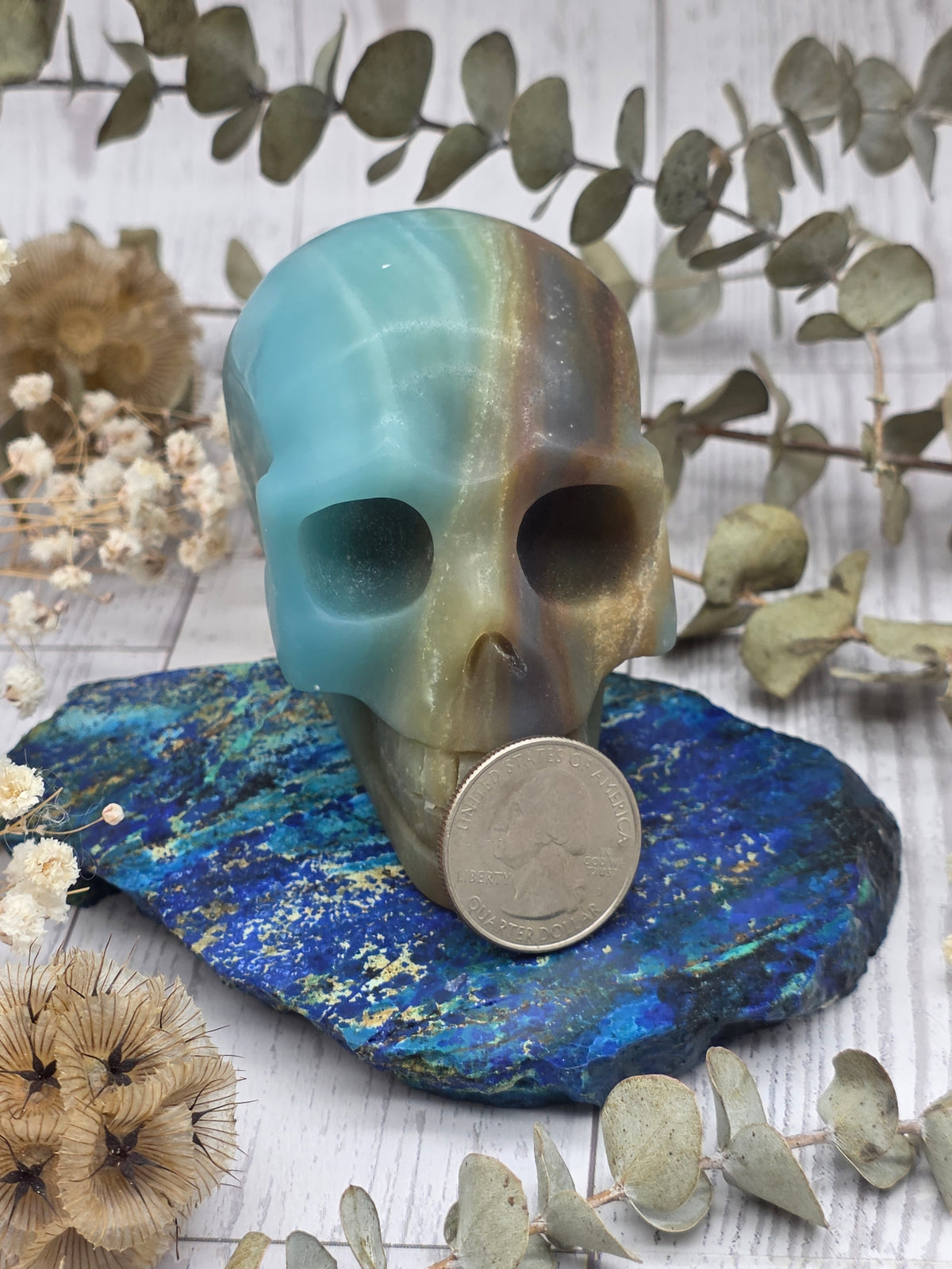 Amazonite Skull