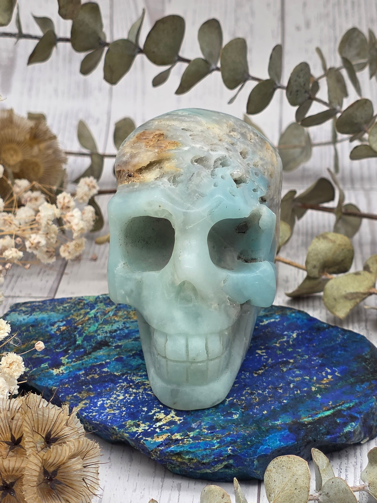 Amazonite Skull