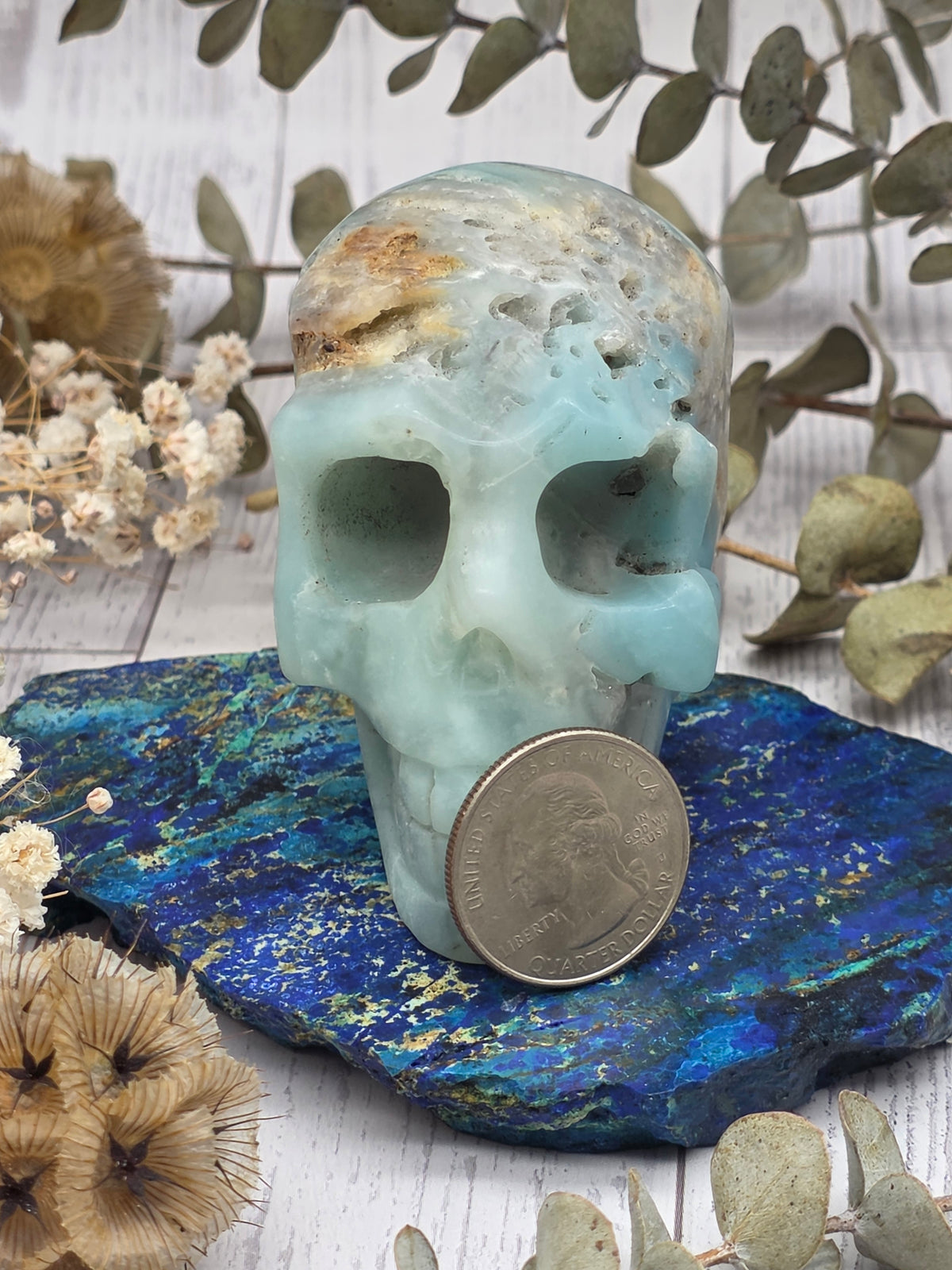 Amazonite Skull