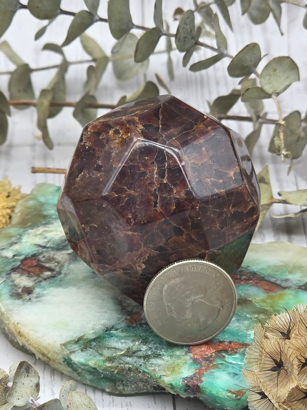 Large Faceted Garnet