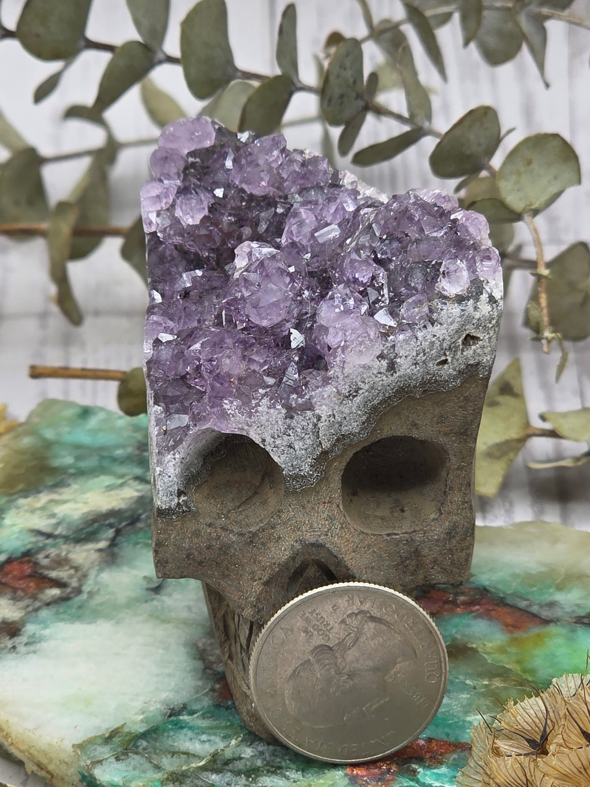 Amethyst Druzy Skull