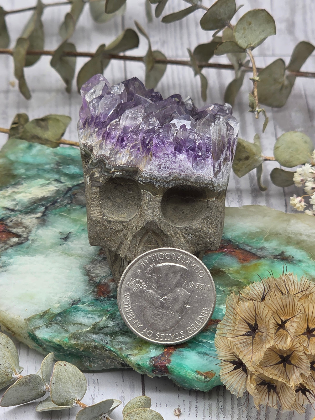 Amethyst Druzy Skull