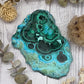 Vibrant green and blue Malacholla slab