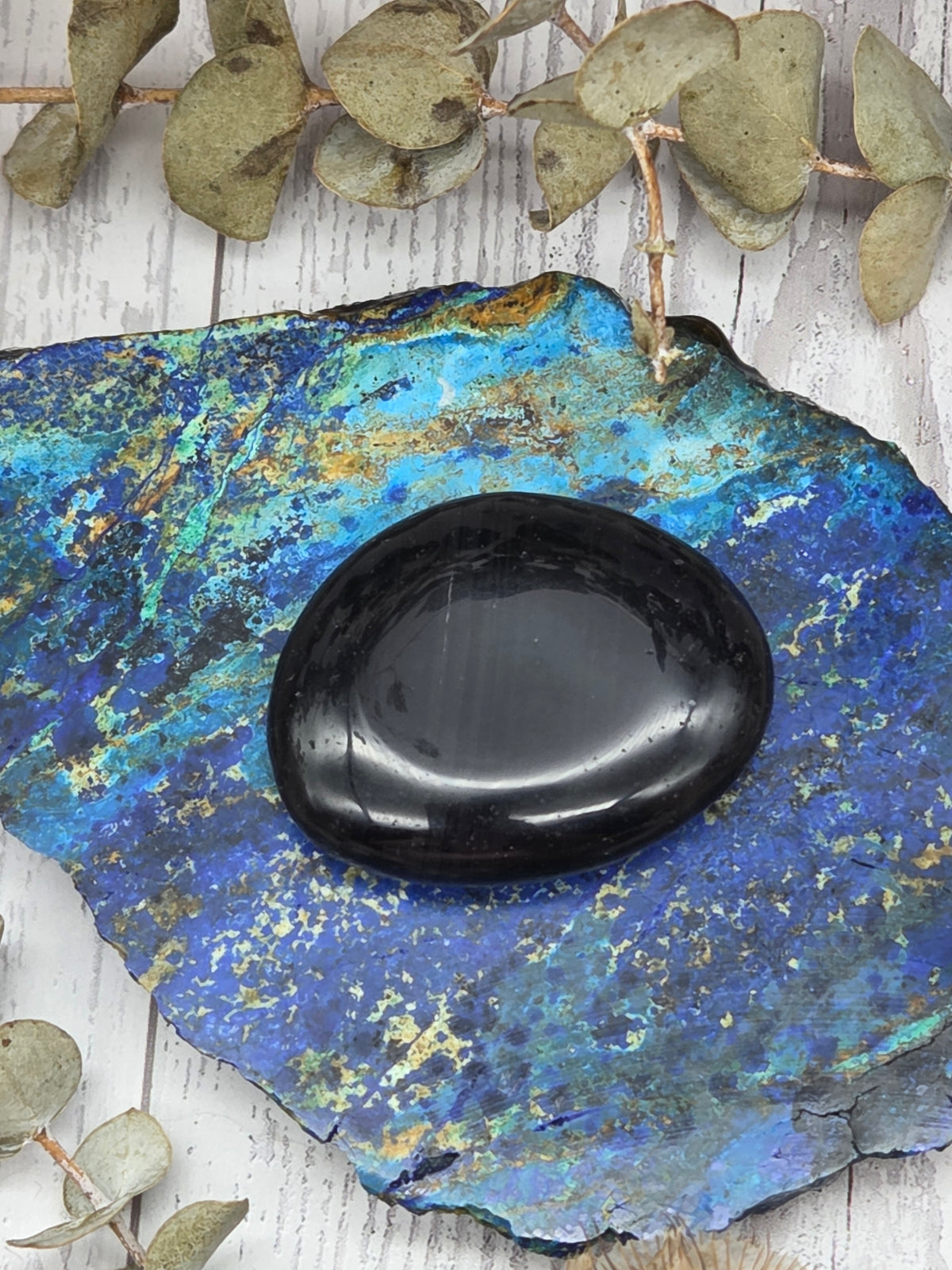 Midnight Lace Obsidian Pocket Stone
