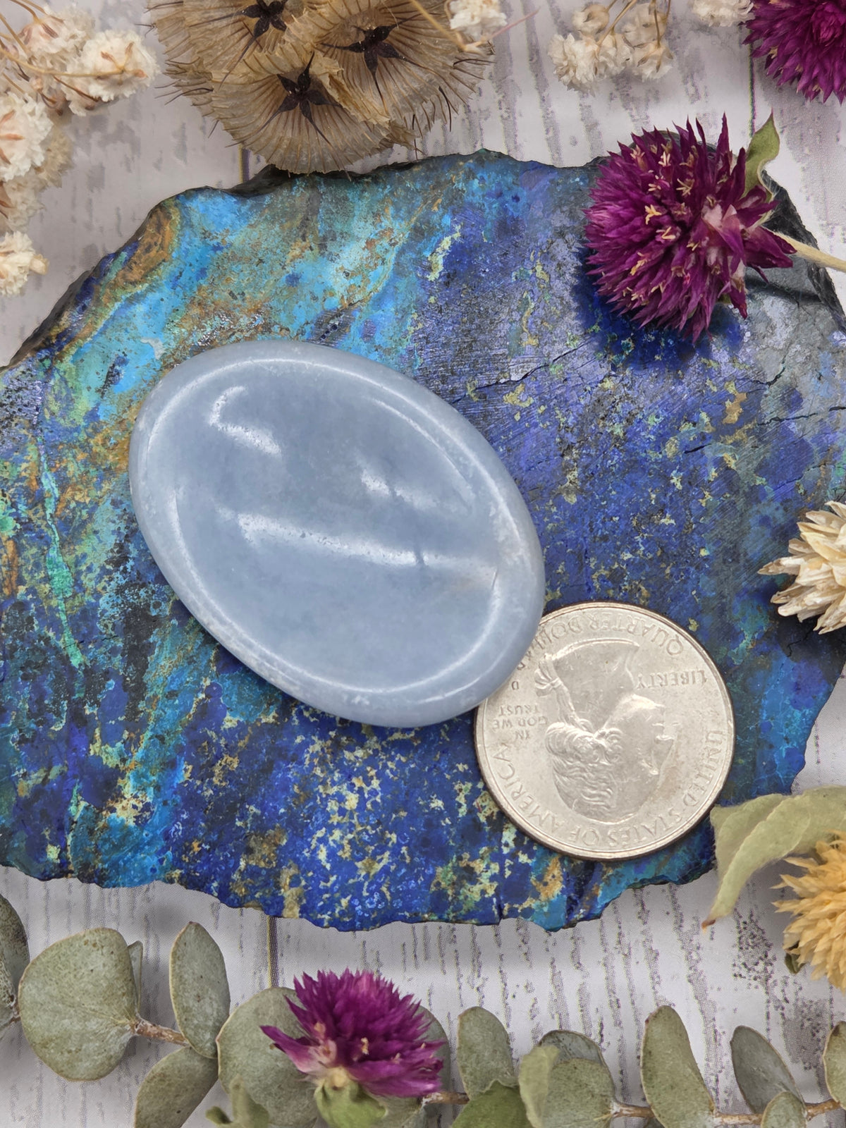 Angelite Worry Stone