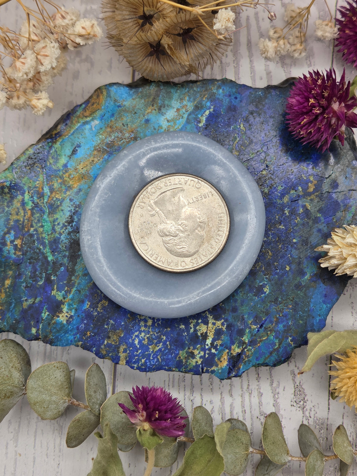 Angelite Worry Stone