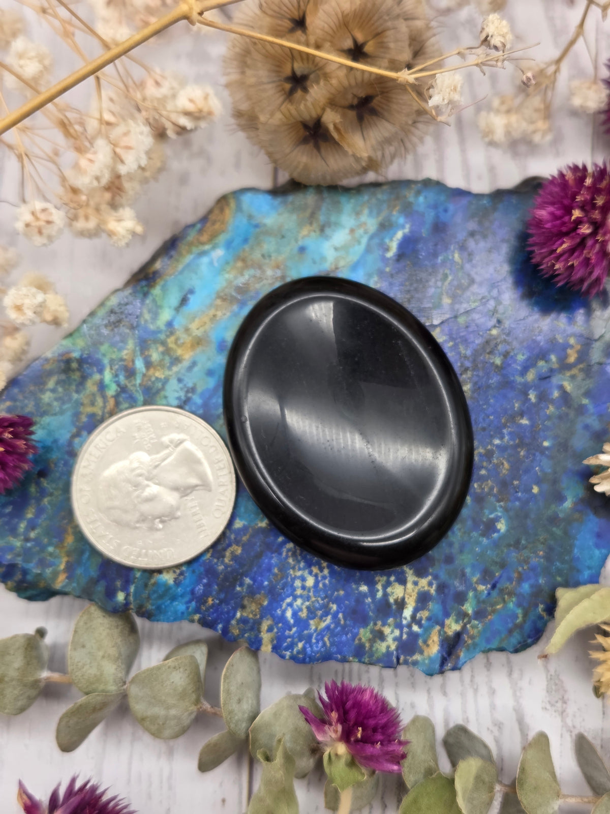 Obsidian Worry Stone