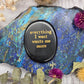 Obsidian etched worry stone with lettering