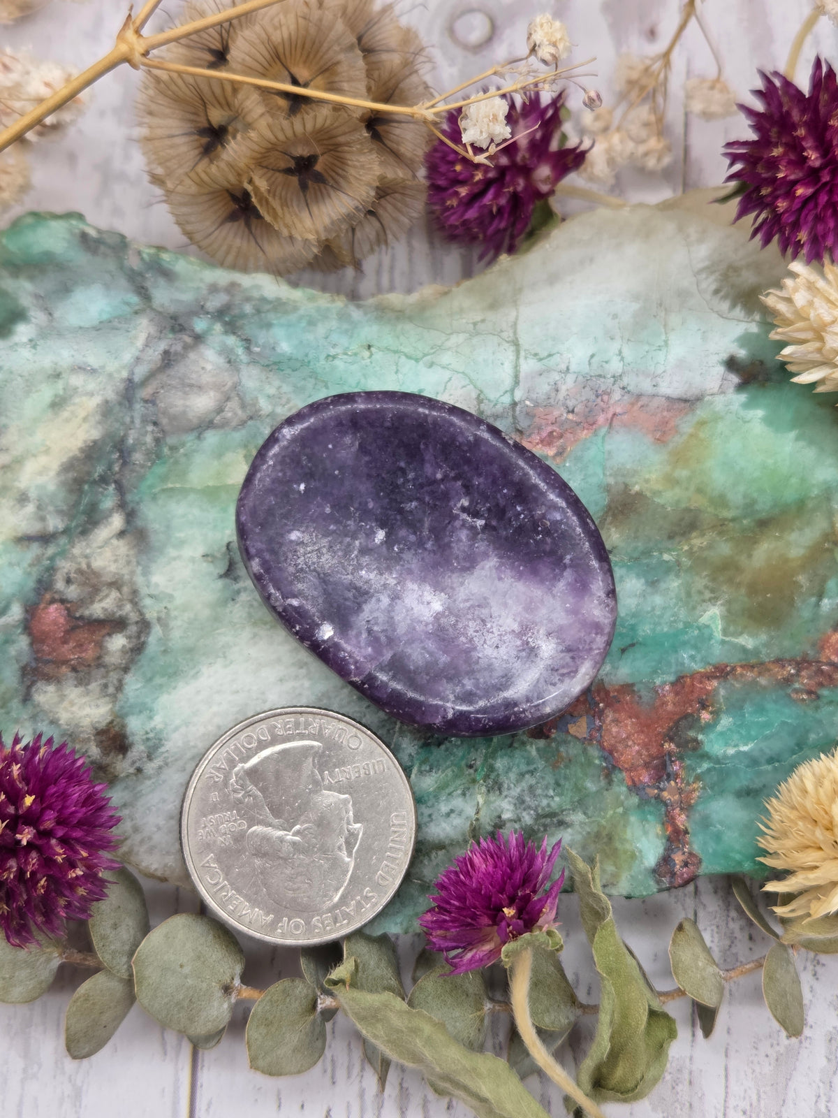 Lepidolite Worry Stone
