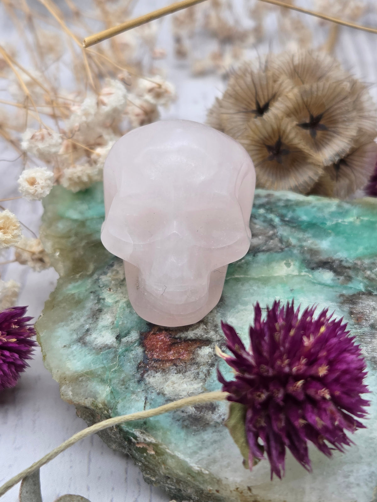 Rose Quartz Skull