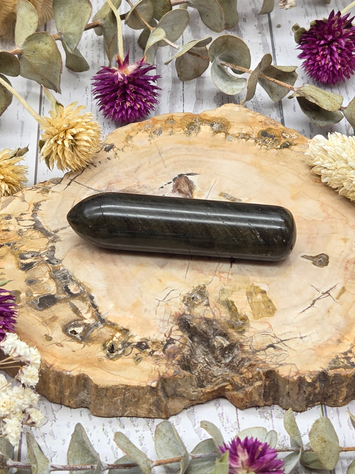Golden Sheen Obsidian Massage Wand