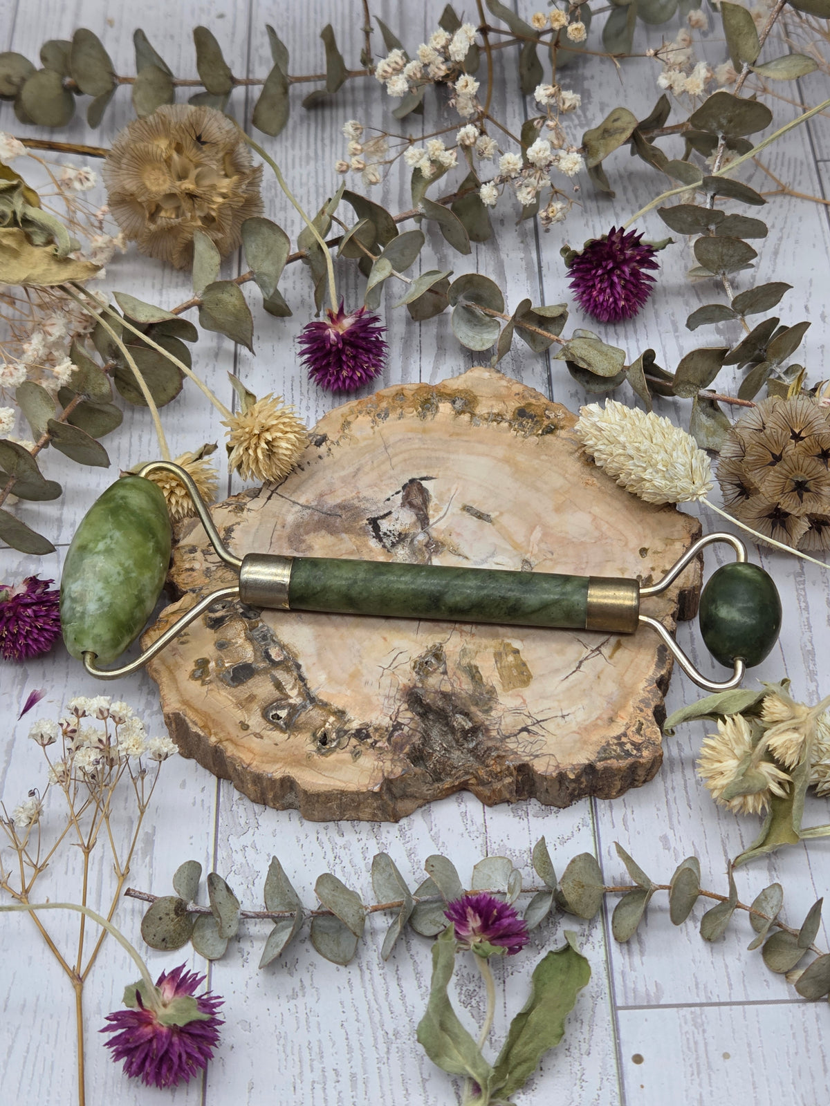 Serpentine Jade Facial Roller