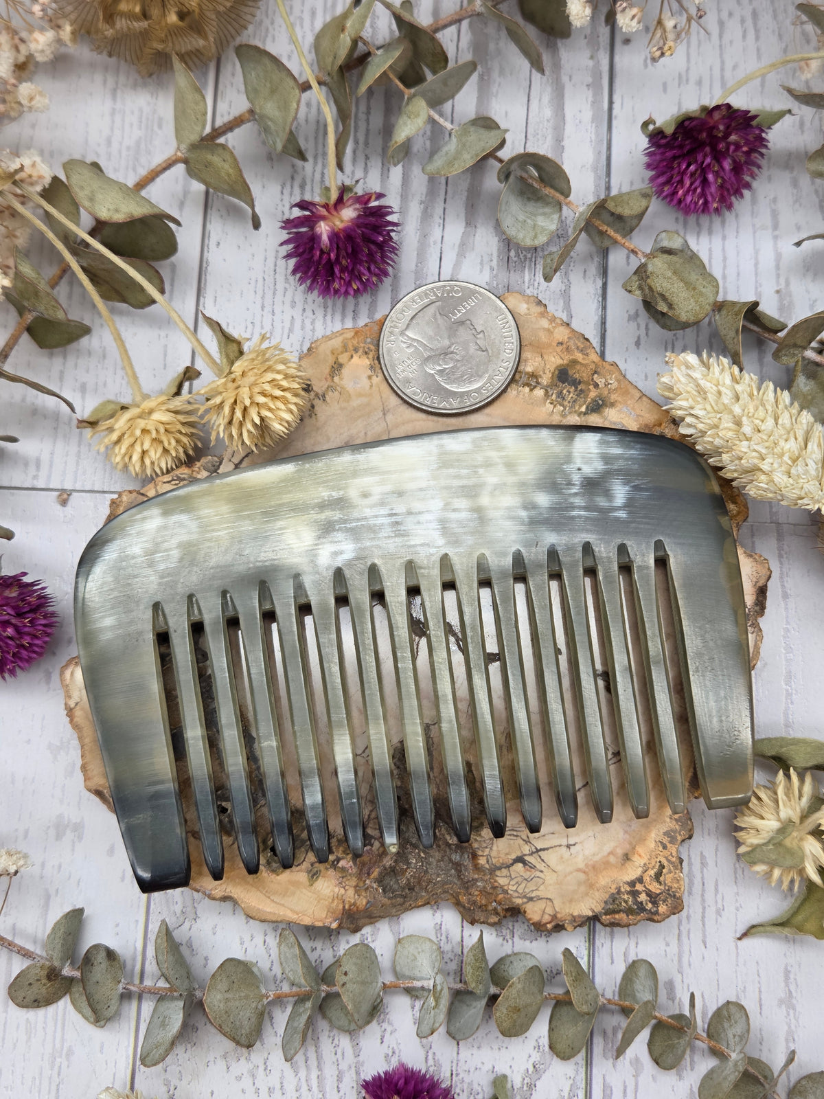 Water Buffalo Horn Comb