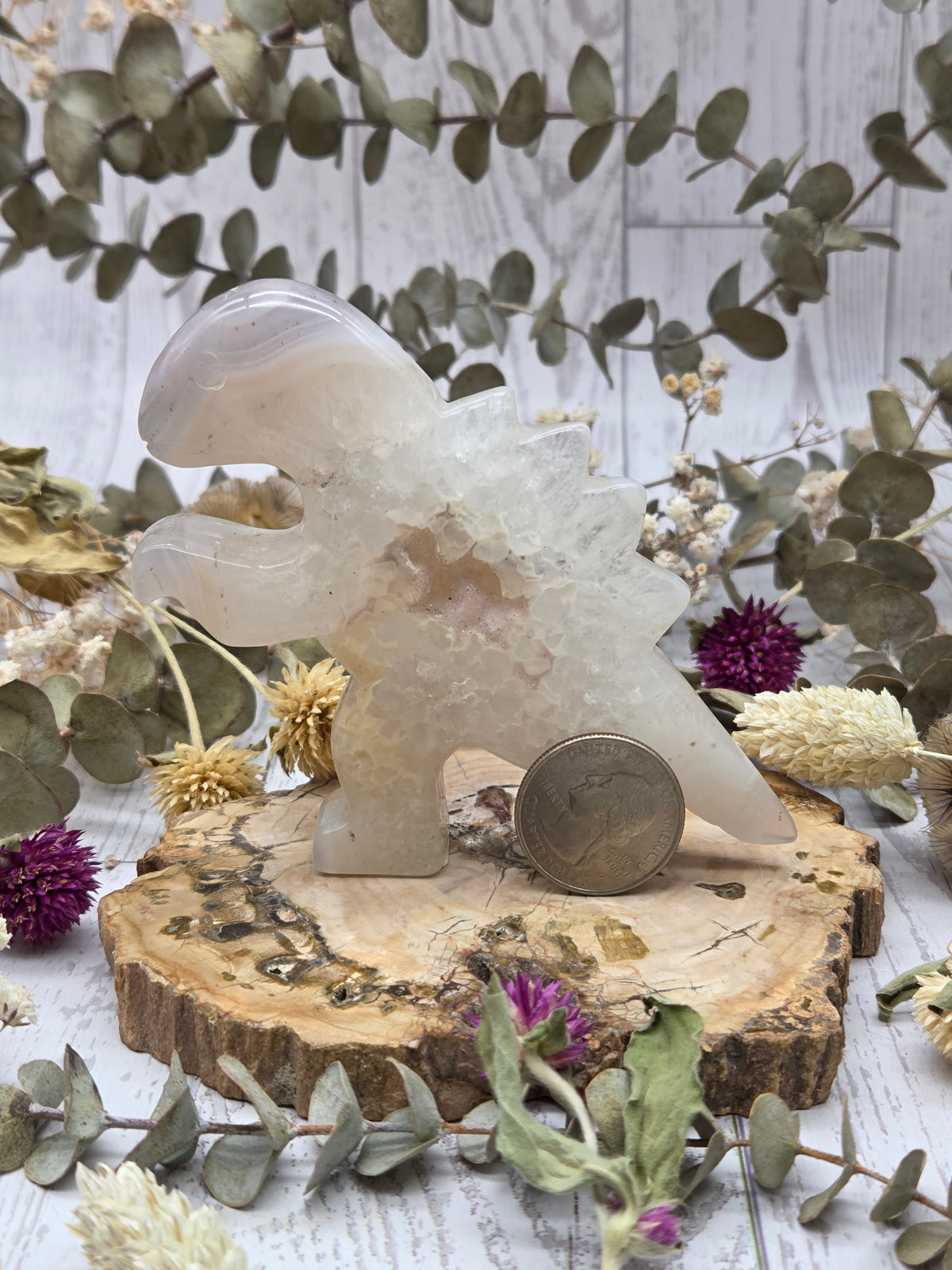 Agate Dinosaur Carving