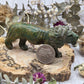 Serpentine Lion Carving