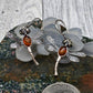 Amber Dragonfly Hook Earrings - alternate view