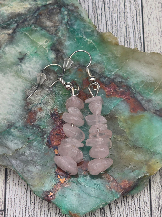 Crystal Chip Hook Earrings