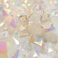 Moonstone Post Earrings - alternate view