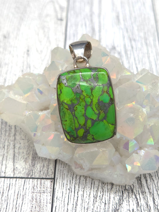 Green Copper Turquoise Pendant